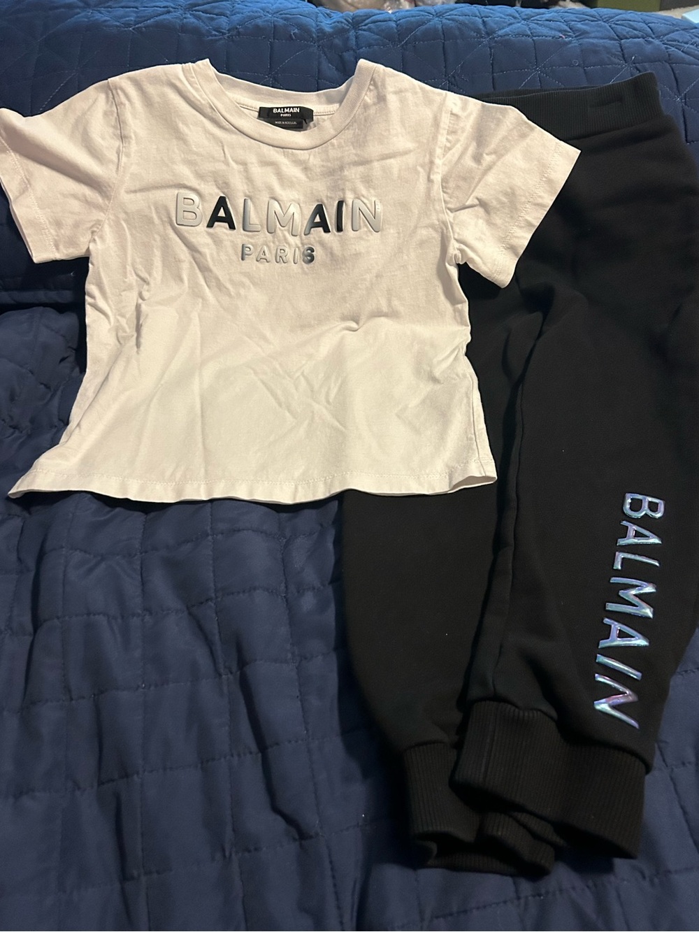 Balmain Kids sweatpants & tee shirt